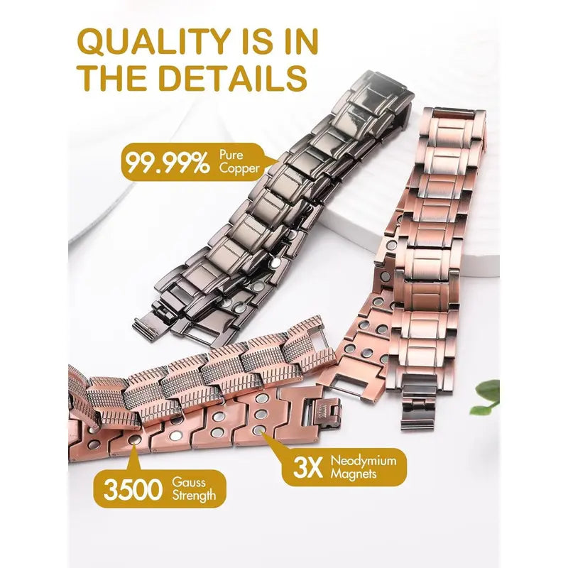 Copper magnetic bracelet—Relieve fatigue, for Weightloss and promote blood circulation