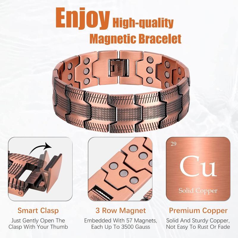 Copper magnetic bracelet—Relieve fatigue, for Weightloss and promote blood circulation