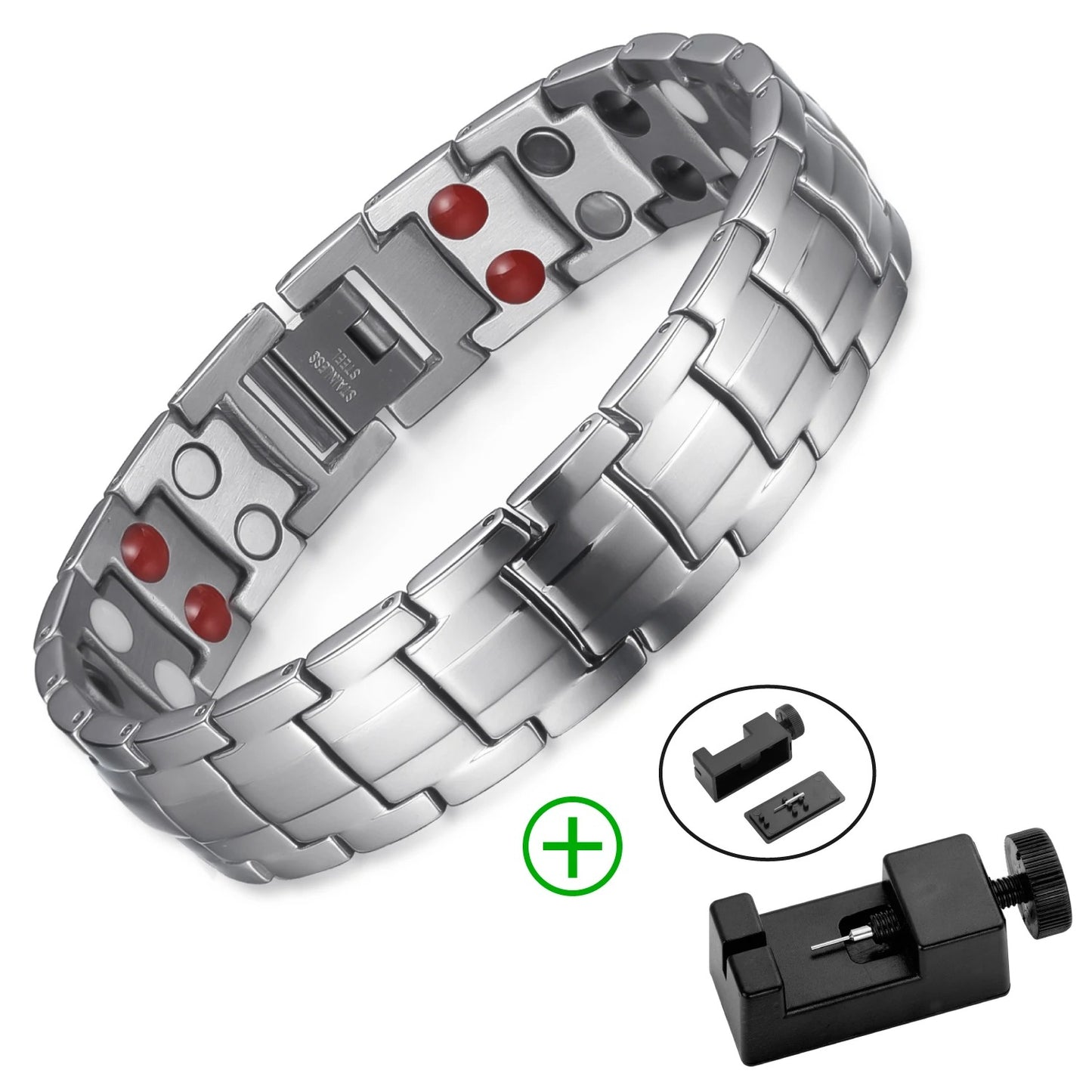 Health Magnetic Stainless-Steel Bracelet for Weightloss, Arthritis, balanced sleep (anti stress), and Anti-Radiation