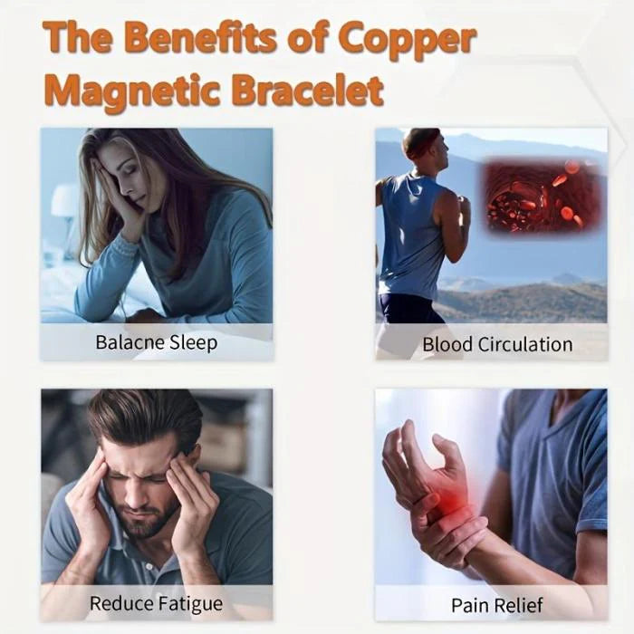 Copper magnetic bracelet—Relieve fatigue, for Weightloss and promote blood circulation