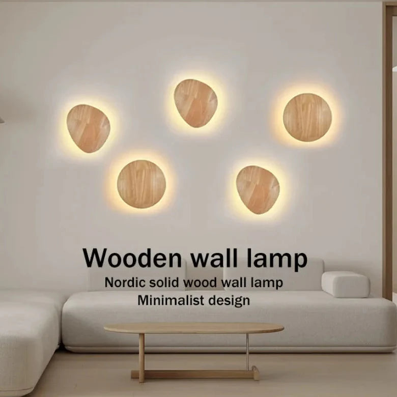 Minimalist Wooden Wall Light