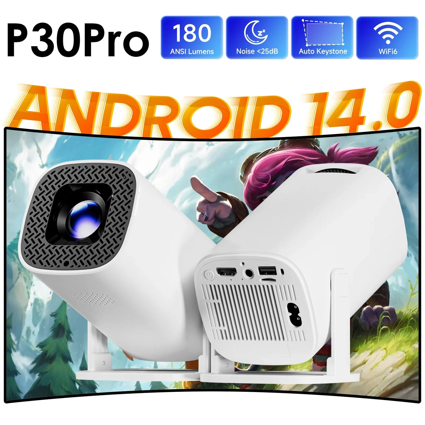 P30PRO Smart Mini Projector