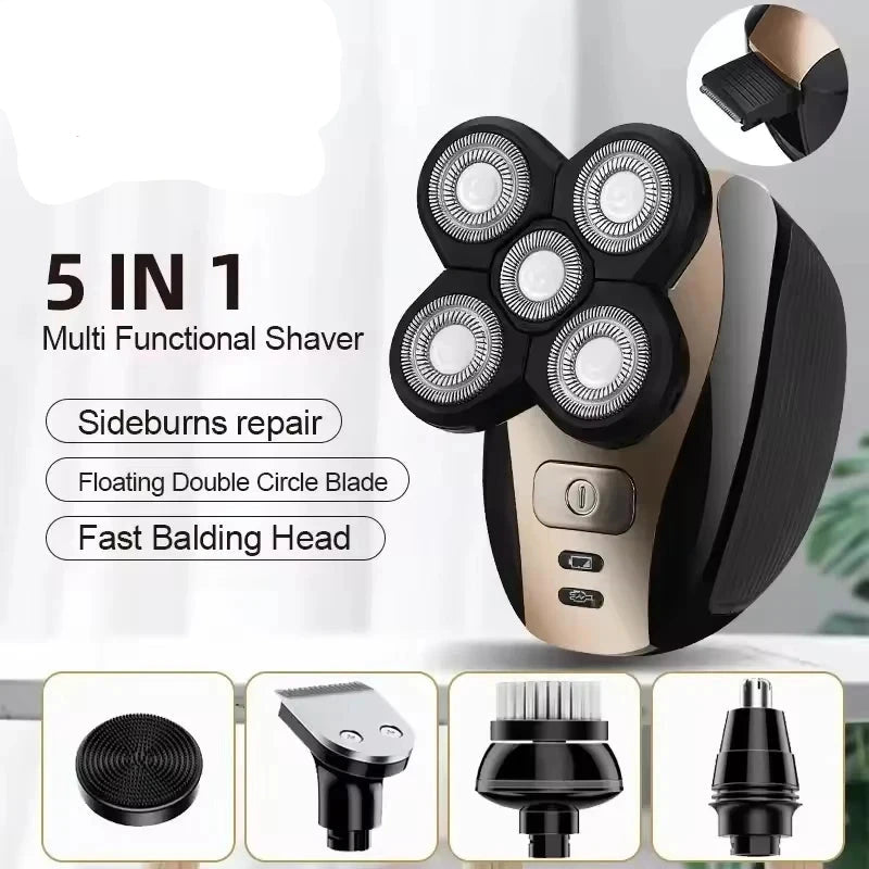 GroomPro 5 in 1 Portable rechargeable Shaver