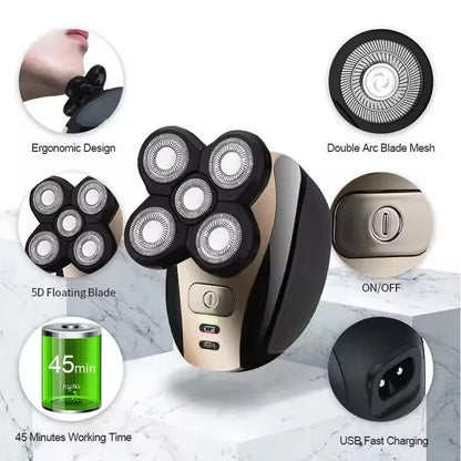 GroomPro 5 in 1 Portable rechargeable Shaver