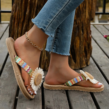 Ethnic-Inspired Comfort Flip Flops