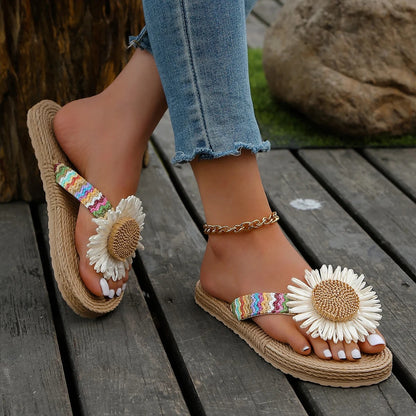 Ethnic-Inspired Comfort Flip Flops