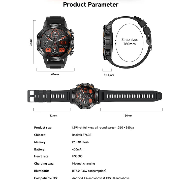K52 Vanguard™ | Large-Screen Outdoor Smart Watch