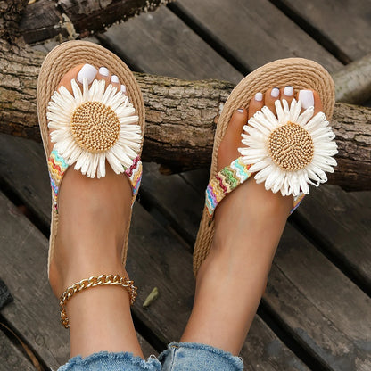 Ethnic-Inspired Comfort Flip Flops