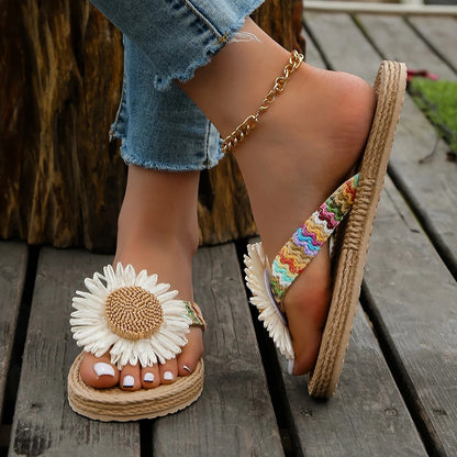 Ethnic-Inspired Comfort Flip Flops